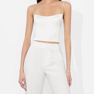 Alice + Olivia Saylor Bustier Cami Top | White | Size 2 | NWT